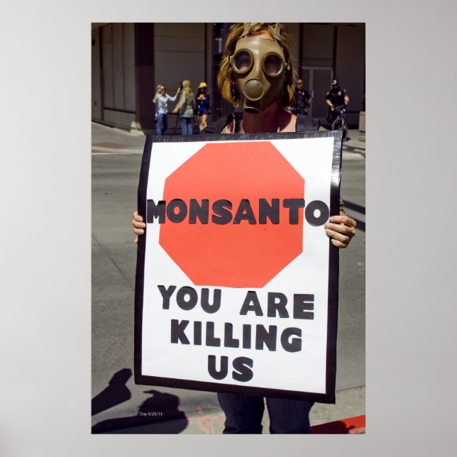 Poster Manifestant Monsanto (Devant)
