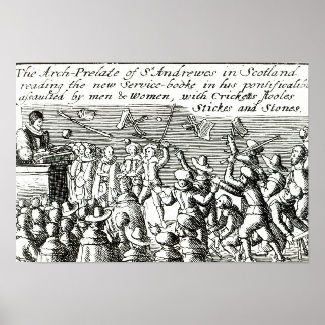 Poster Manifestants à Édimbourg, 1637 (Devant)
