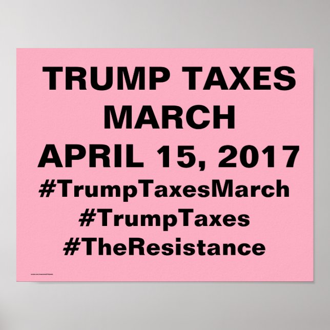 Poster Manifestation contre la taxe Trump (Devant)