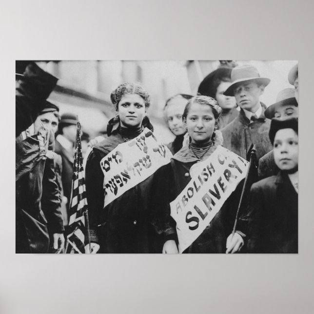 Poster Manifestation contre le travail des enfants dans l (Devant)