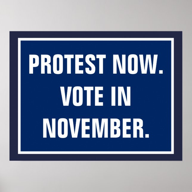 Poster Manifestation maintenant vote en novembre élection (Devant)