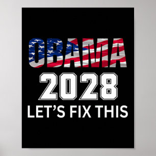 Poster Manifestation patriotique Obama 2028 Pour Le Prési