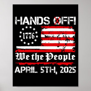 Poster Manifestation Samedi 5 Avril Drapeau Américain Hom