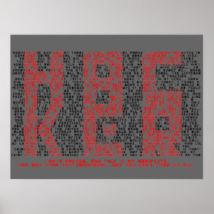 Poster Manifeste hacker Typographie Art