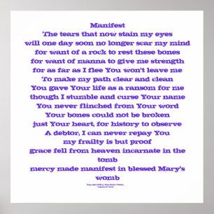 Poster Manifeste (prière)