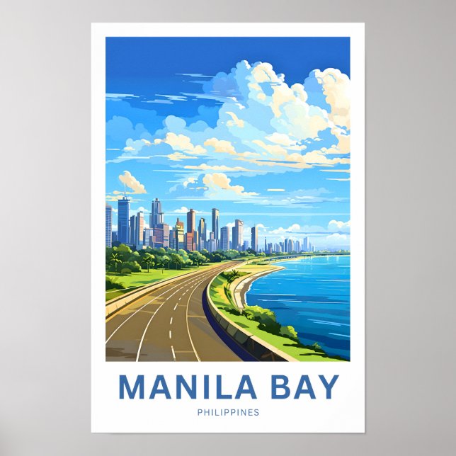 Poster Manille Bay Philippines Imprimer (Devant)