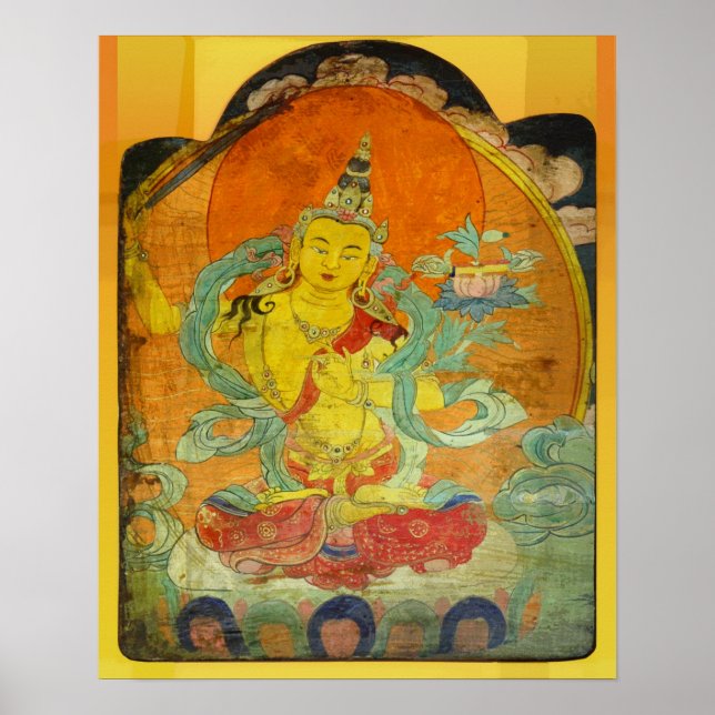 Poster Manjushri, Bodhisattva de la sagesse (Devant)