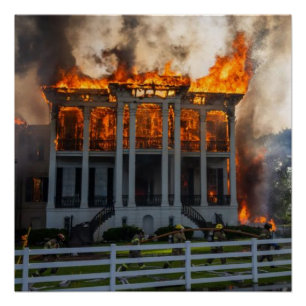 Poster Manoir Antebellum   Un incendie éclate à la statio