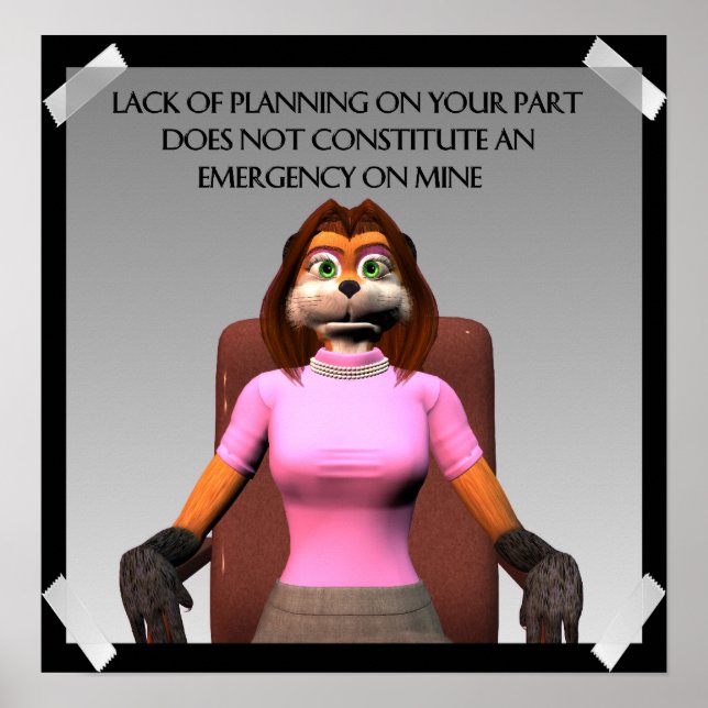 Poster Manque d'affiche de planification (Devant)