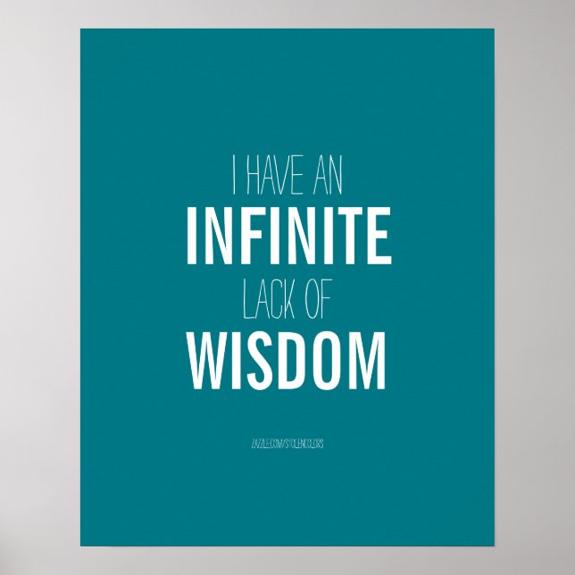 Poster Manque Infini De Sagesse (Devant)
