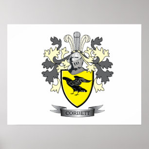 Poster Manteau de crête de famille de Corbett des bras
