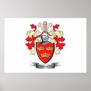 Poster Manteau de crête de famille de Grant des bras