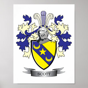 Poster Manteau de crête de famille de Scott des bras