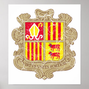 Poster Manteau de l'Andorre des bras
