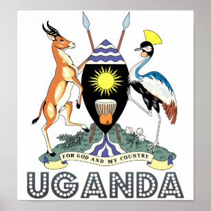 Poster Manteau de l'Ouganda des bras