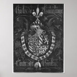 Poster Manteau des bras de Charles de la Bourgogne