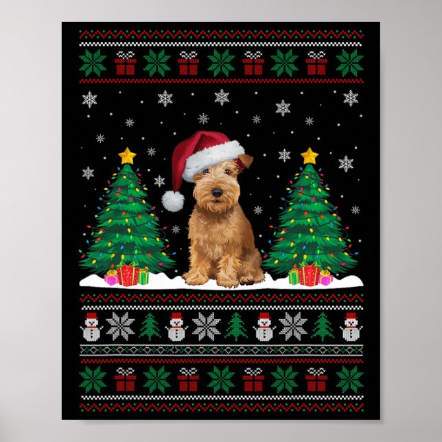 Poster Manteau doux à roulette Terrier Chien Xmas Arbre L (Devant)