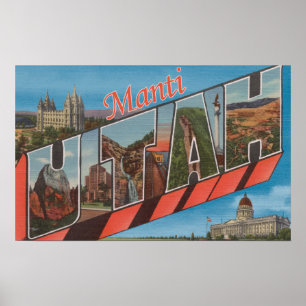 Poster Manti, lettre ScenesManti, UT d'UtahLarge