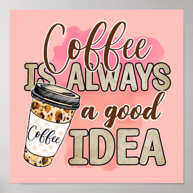 Poster Mantra pour les amateurs de café (Devant)