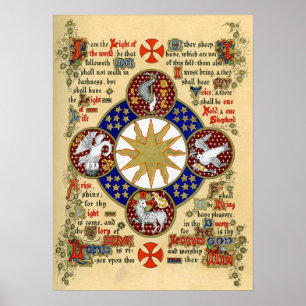 Poster Manuscrit éclairé l'Epiphanie
