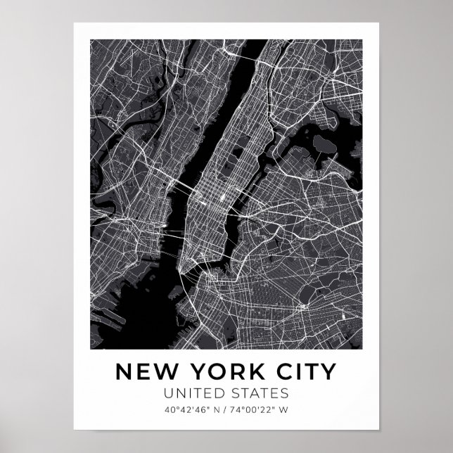 Poster Map de New York (Devant)