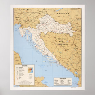 Poster Map of Croatia (1995)