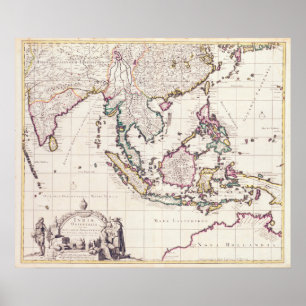 Poster Map of India & the East Indies