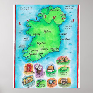 Poster Map of Ireland