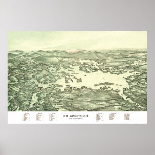 Poster Map of Lake Winnipesaukee from 1903