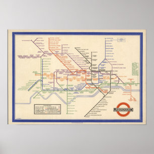 Poster Map of London's Underground Railways