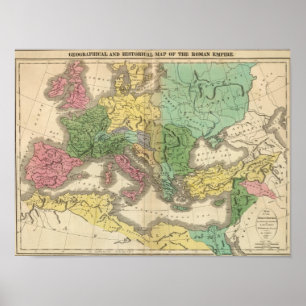 Poster Map of Provinces in Roman Empire