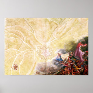 Poster Map of Rocroi, from 'Atlas de Louis XIV'