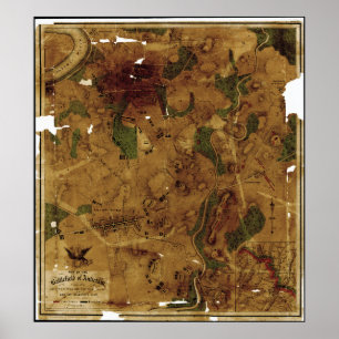 Poster Map of the Battlefield of Antietam Sept. 17, 1862