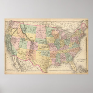 Poster Map of the United States of America 3