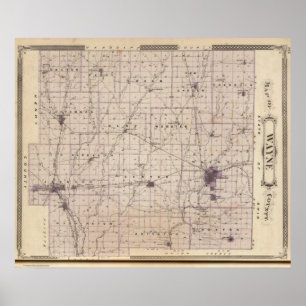 Poster Map of Wayne County 2