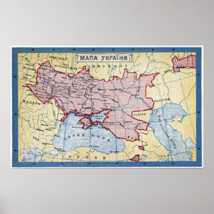 Poster MAP : UKRAINE, c1906