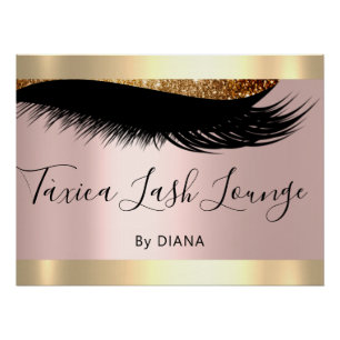 Poster Maquillage Artist Studio Eyelashes Extension rose