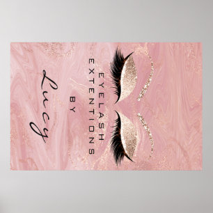 Poster Maquillage Artiste Beauté Salon Lashes Parties sci