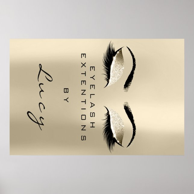 Poster Maquillage Artiste Beauté Salon Lashes Parties sci (Devant)