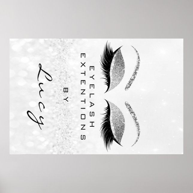 Poster Maquillage Artiste Salon de Beauté Eyebrow Parties (Devant)