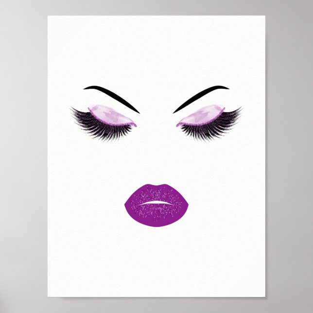Poster Maquillage avec effet parties scintillant (Devant)
