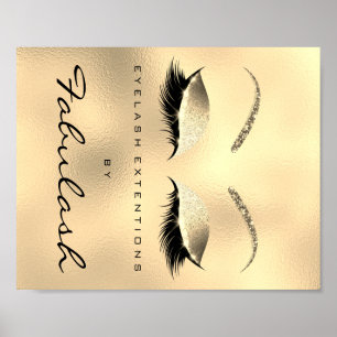 Poster Maquillage Beauté Salon Nom Gold Parties scintilla