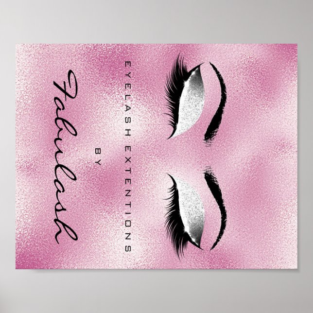 Poster Maquillage Beauté Salon Nom Parties scintillant Ar (Devant)