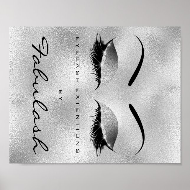 Poster Maquillage Beauté Salon Nom Parties scintillant Ar (Devant)