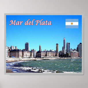 Poster Mar del Plata - Skyline -