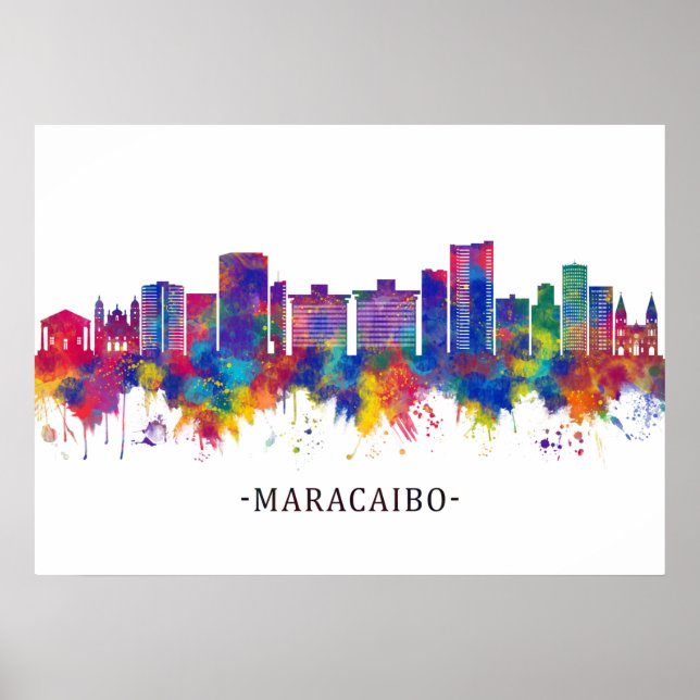 Poster Maracaibo Venezuela Skyline (Devant)