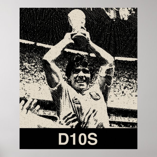 Poster Maradona Vintage Portrait (Devant)