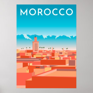 Poster Marakesh Travel moderne