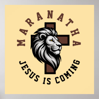 Poster Maranatha Jésus arrive