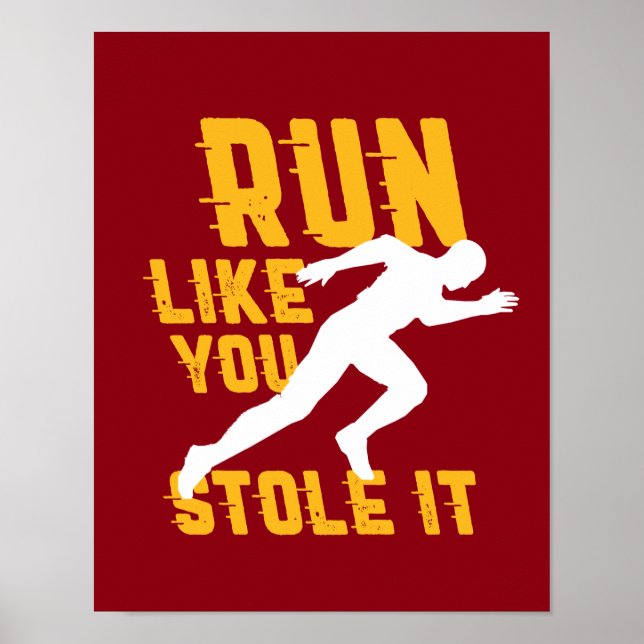 Poster Marathon amusant à l'exercice de Jogging (Devant)